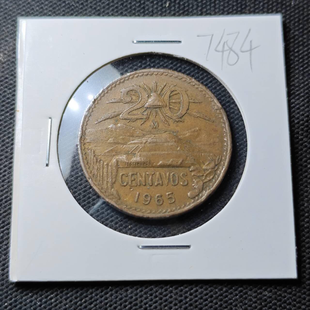 KK钱币收藏小铺  第374场  2月预留时间 周末发货  1965墨西哥20分