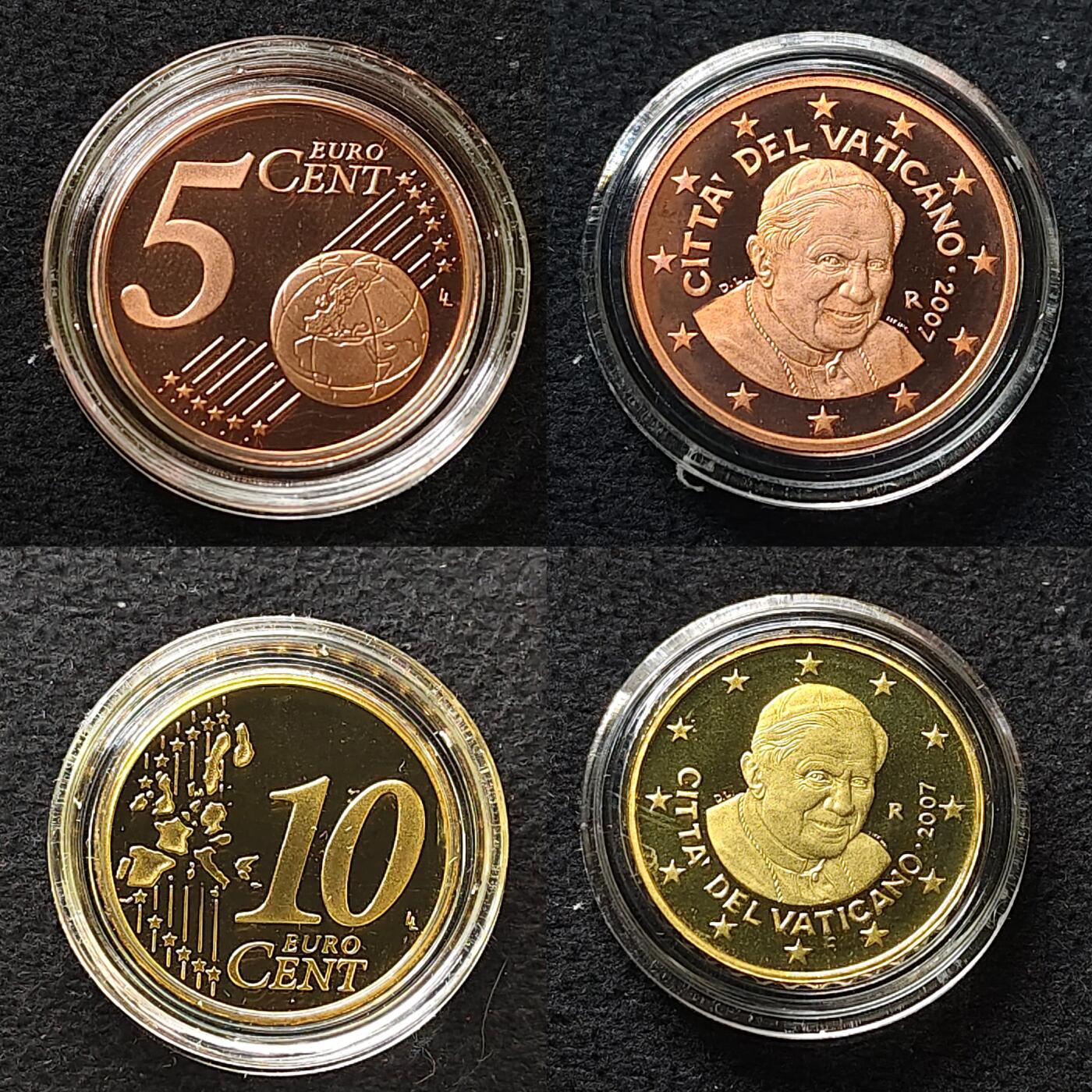 【全场包邮】纯粹捡漏拍479场（免费代拍第16场） 梵蒂冈2007年官方精制套币-盒证全-含45克圣马可磨砂仿古超大纪念银章