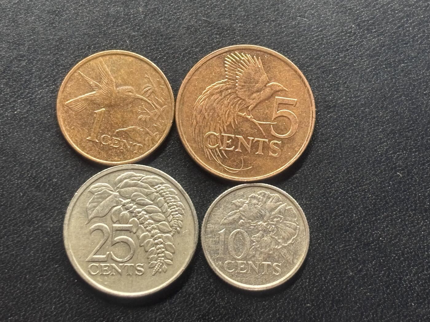 邮泉阁限时拍卖第三十六场 美洲硬币专场（硬币在国外。请付邮费6元。） 特立尼达和多巴哥4枚