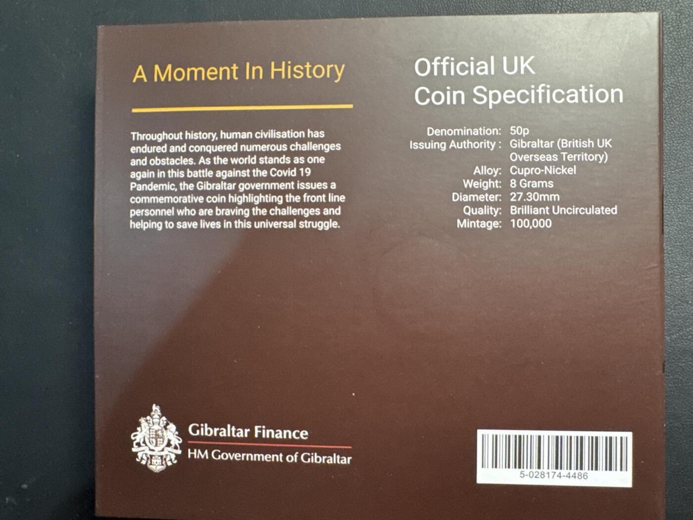 ❤️【币观天下】❤️ 第331期钱币拍卖- 2025.11.21周五晚上6点半场-长期征集拍品 直布罗陀抗疫情镍币