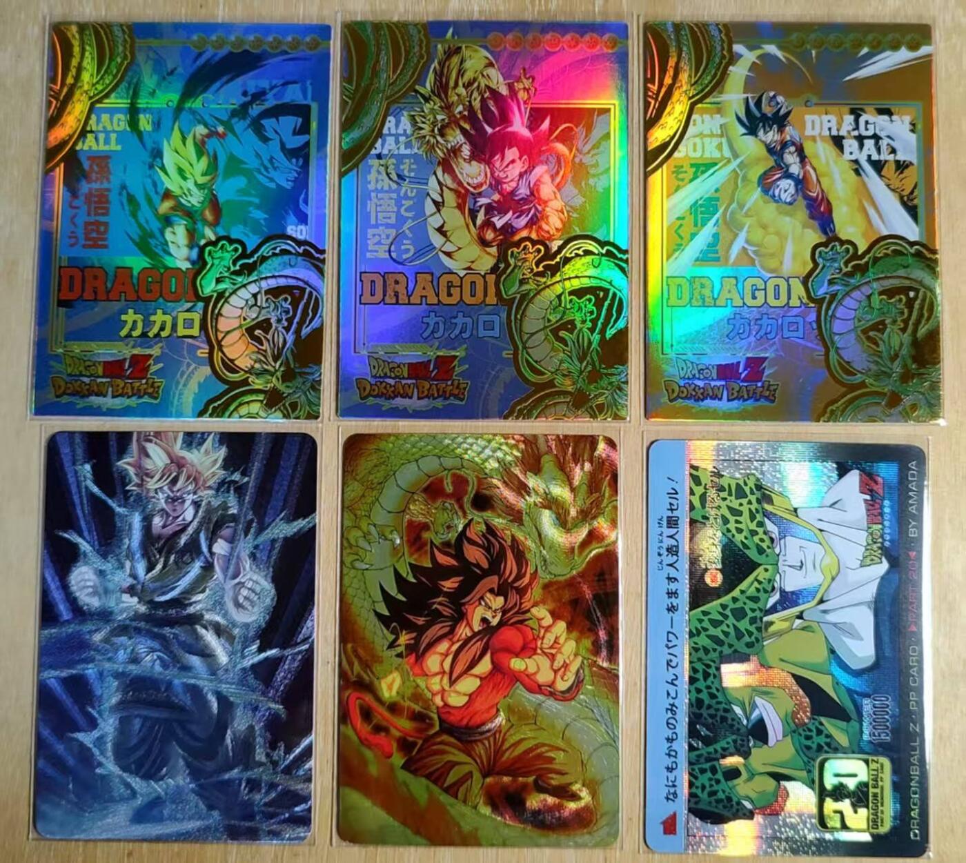 龙虎卡牌六四场 （无佣金，周六结拍，欢迎送拍） 彩闪+粗闪+纱布闪 龙珠卡牌6张打包