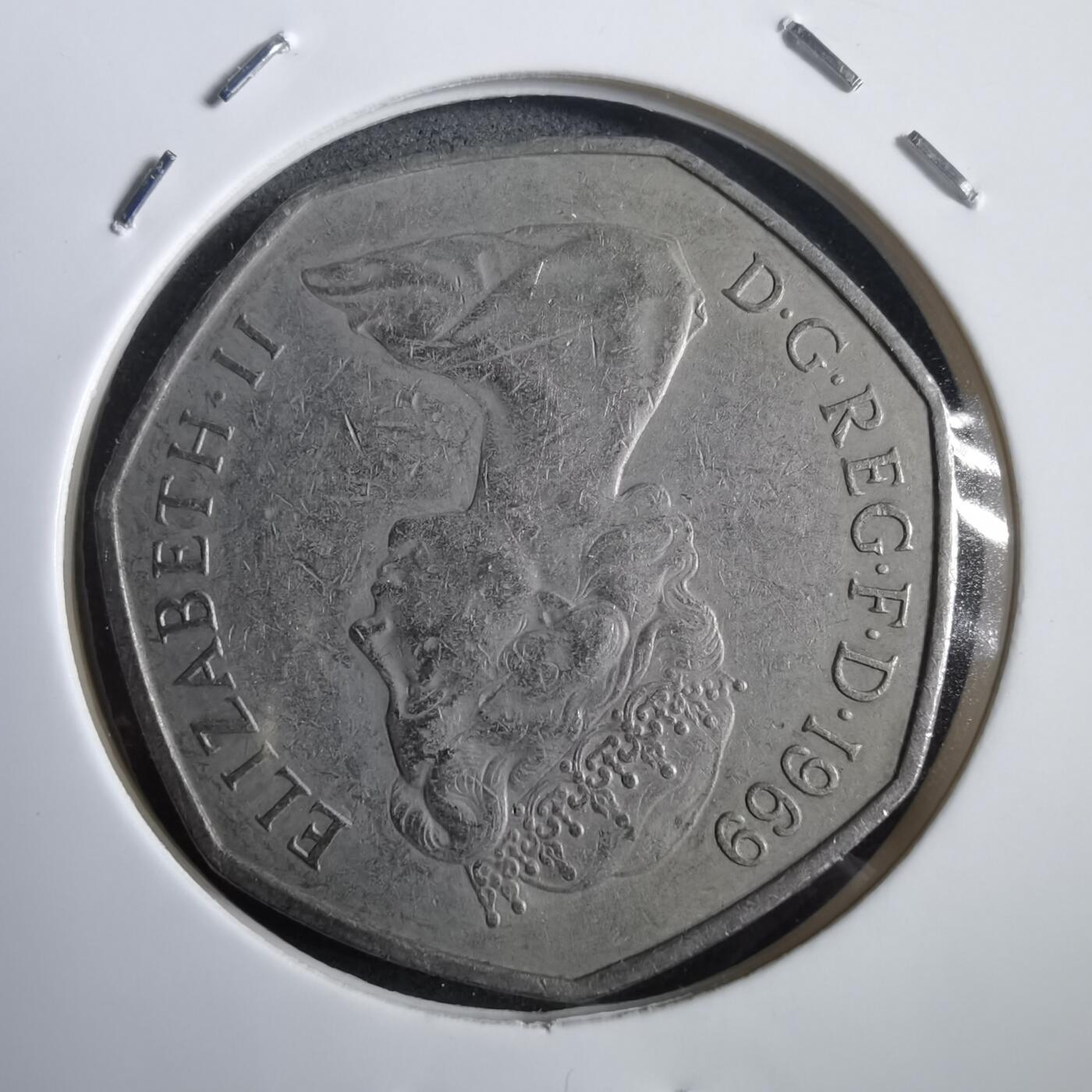 沼泽如烟--第908场 英国1969年50便士