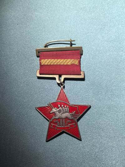 盛世勋华——号角文化勋章邮票专场拍卖第288期 - 全国农业社会主义建设先进单位代表大会纪念章 银质 打北京金店95银标