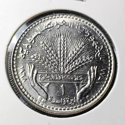 KK钱币收藏小铺  第374场  2月预留时间 周末发货 -  叙利亚1镑纪念币 好品