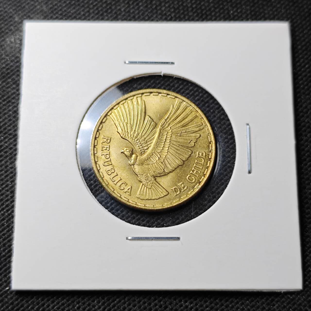 KK钱币收藏小铺  第374场  2月预留时间 周末发货  1969智利5分铜币 好品