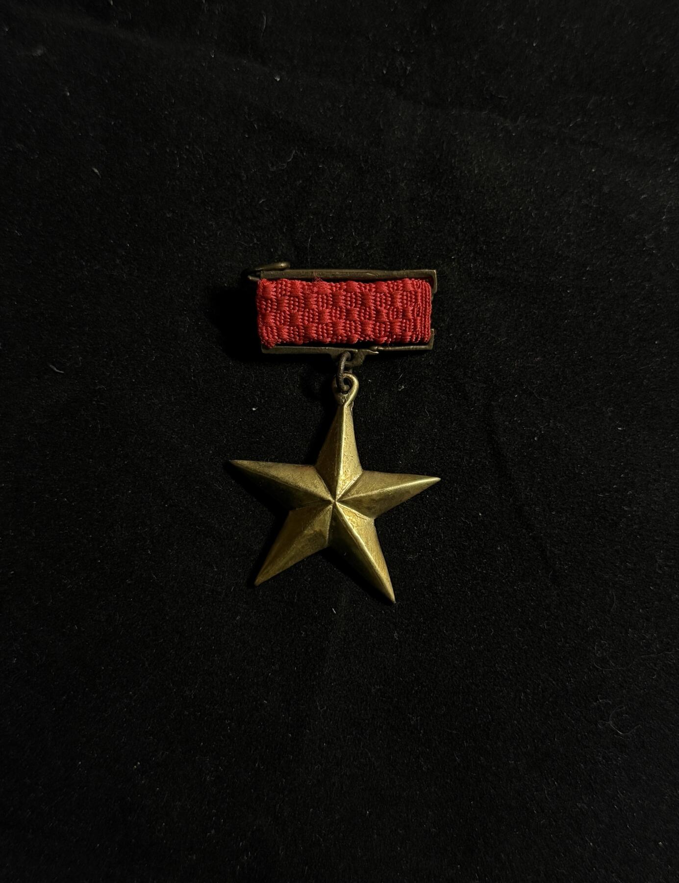 戎马世界章牌大赏第108期 越南人民英雄奖章，大金星，T2版，上挂有损