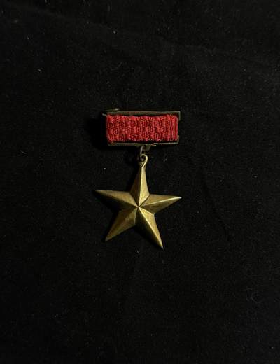 戎马世界章牌大赏第108期 - 越南人民英雄奖章，大金星，T2版，上挂有损