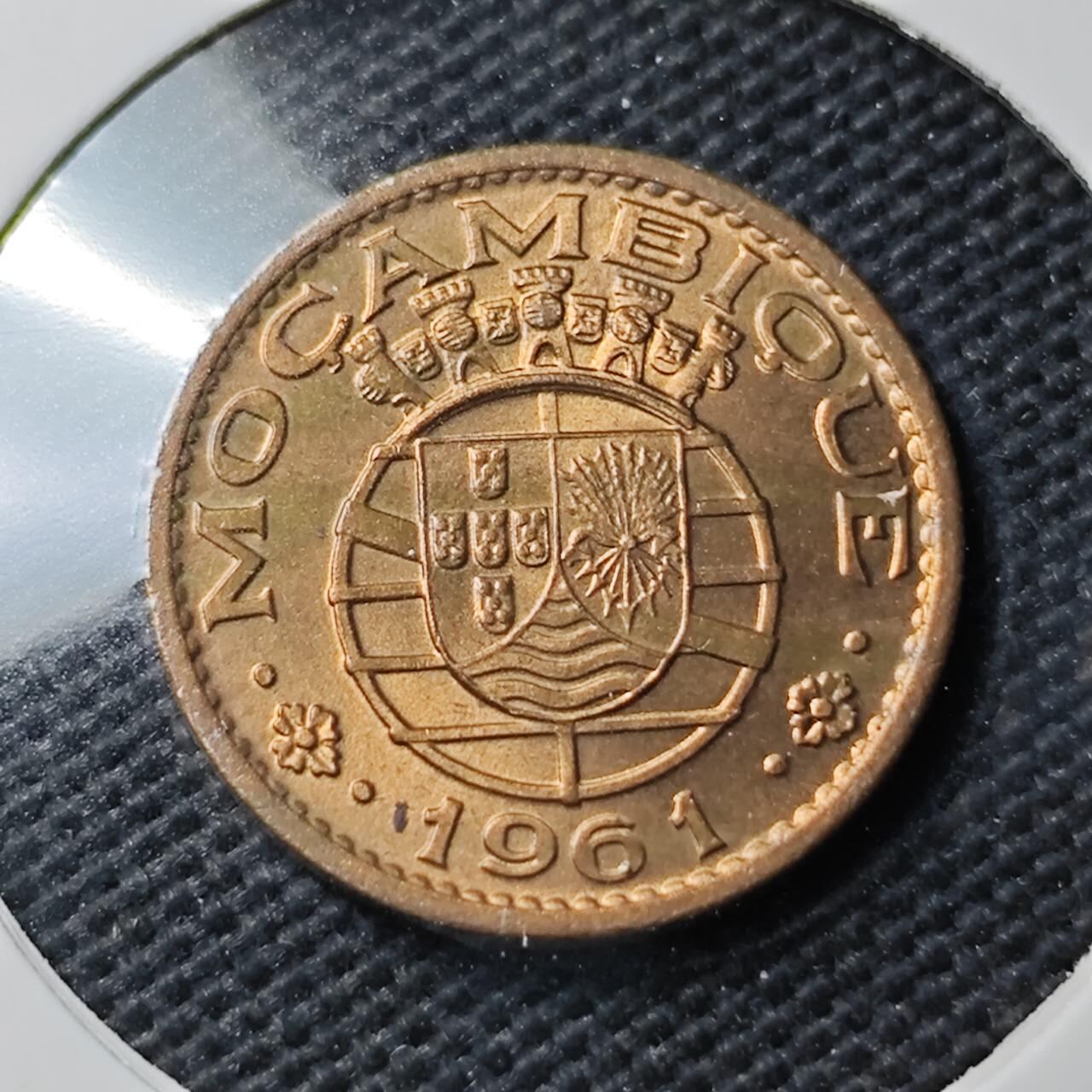 KK钱币收藏小铺  第374场  2月预留时间 周末发货  葡属莫桑比克20分 好品铜币