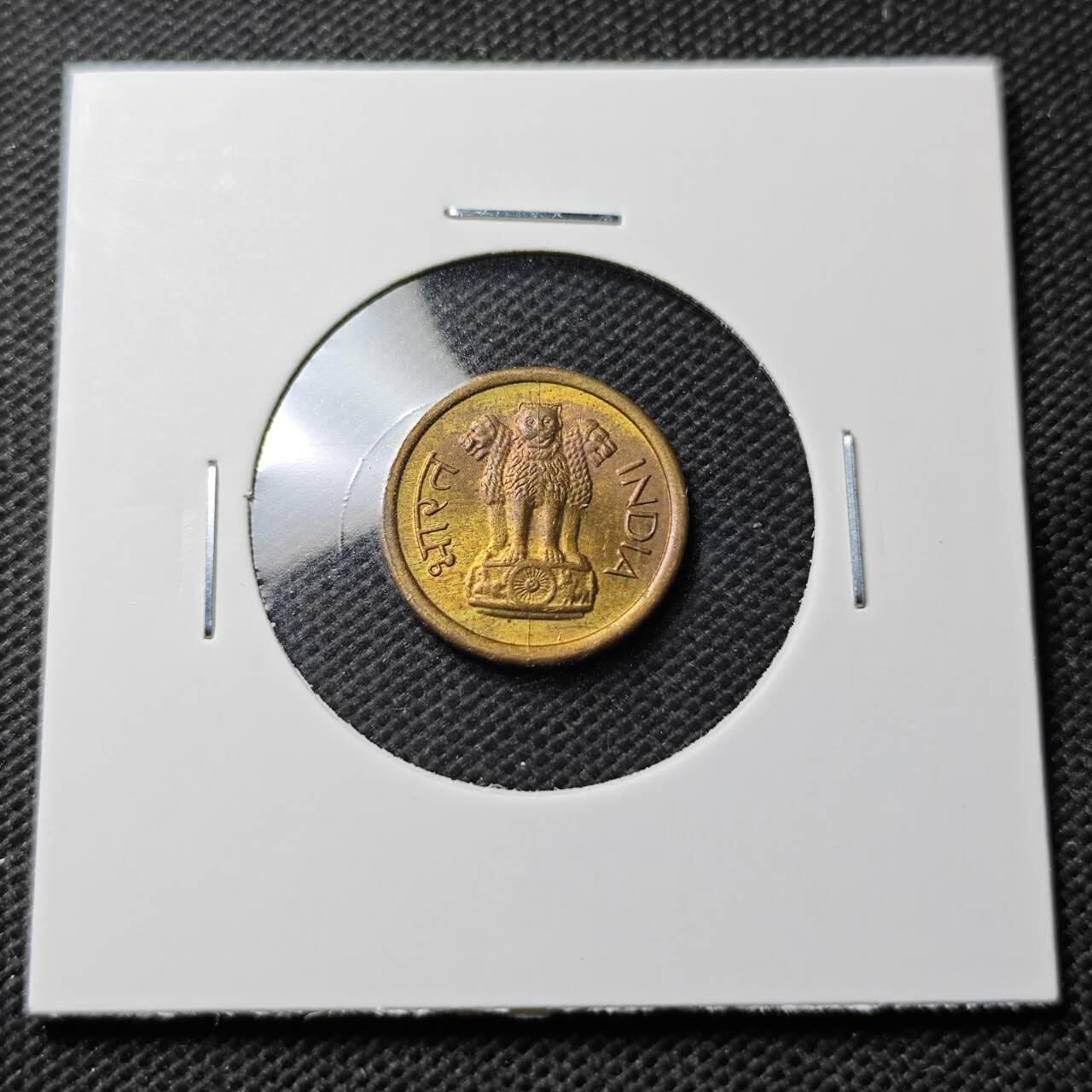 KK钱币收藏小铺  第374场  2月预留时间 周末发货  1963印度1派沙铜币