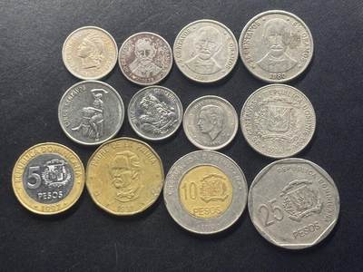 邮泉阁限时拍卖第三十六场 美洲硬币专场（硬币在国外。请付邮费6元。） - 多米尼加12枚