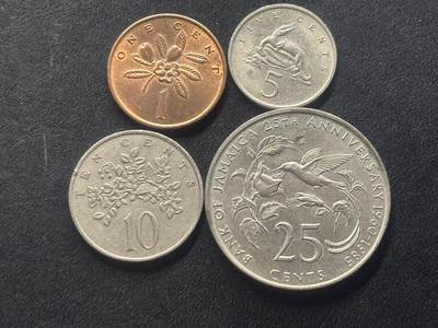 邮泉阁限时拍卖第三十六场 美洲硬币专场（硬币在国外。请付邮费6元。） - 牙买加4枚