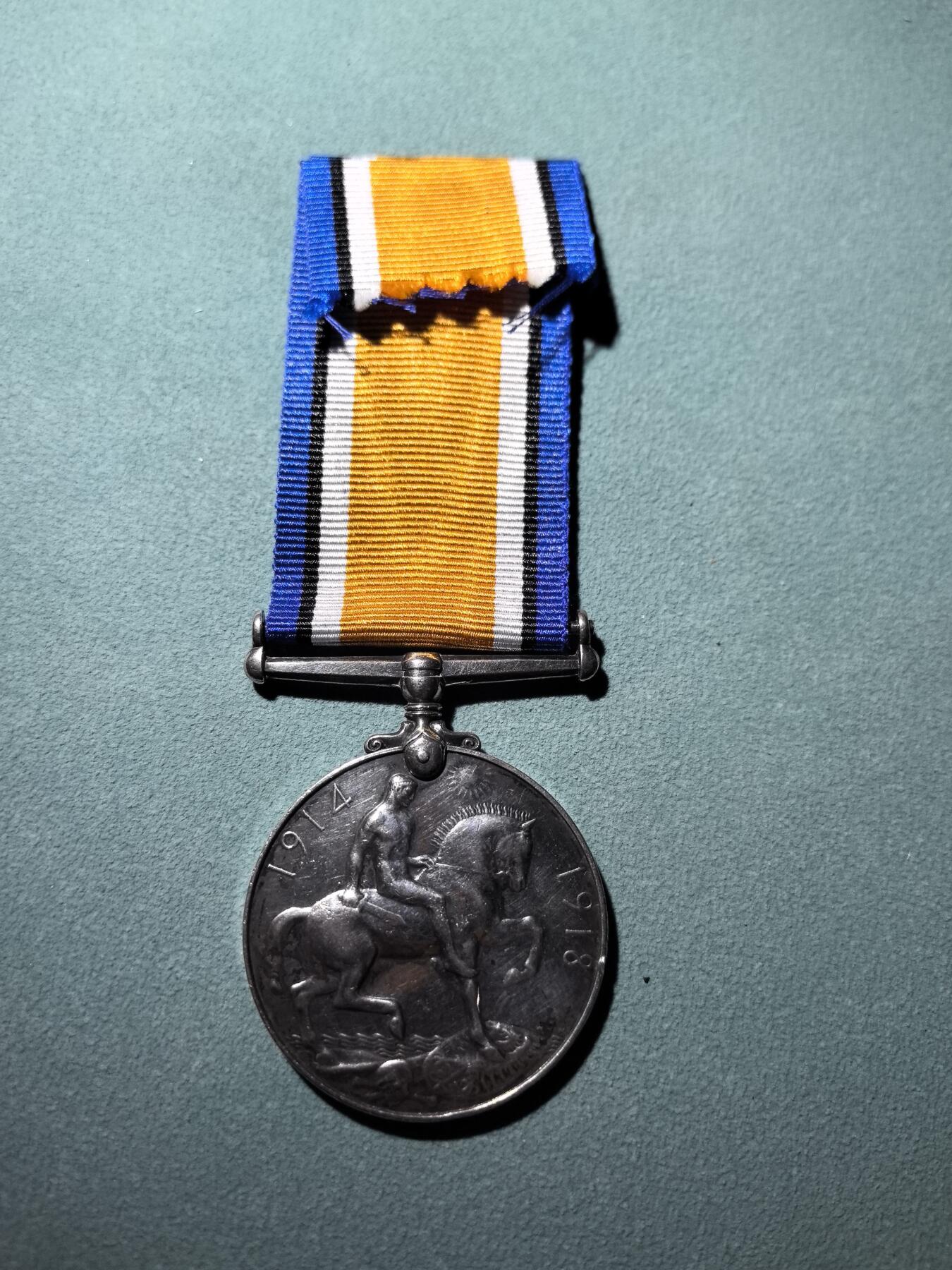 盛世勋华——号角文化勋章邮票专场拍卖第288期 英国一战战争奖章 银制 重1盎司925银 原绶带带边铭