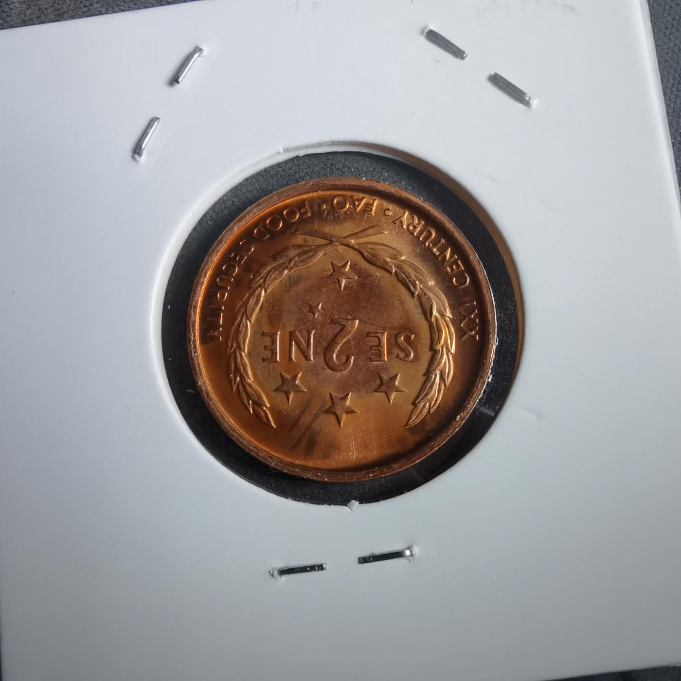 沼泽如烟--第908场 萨摩亚2000年二分FAO纪念币