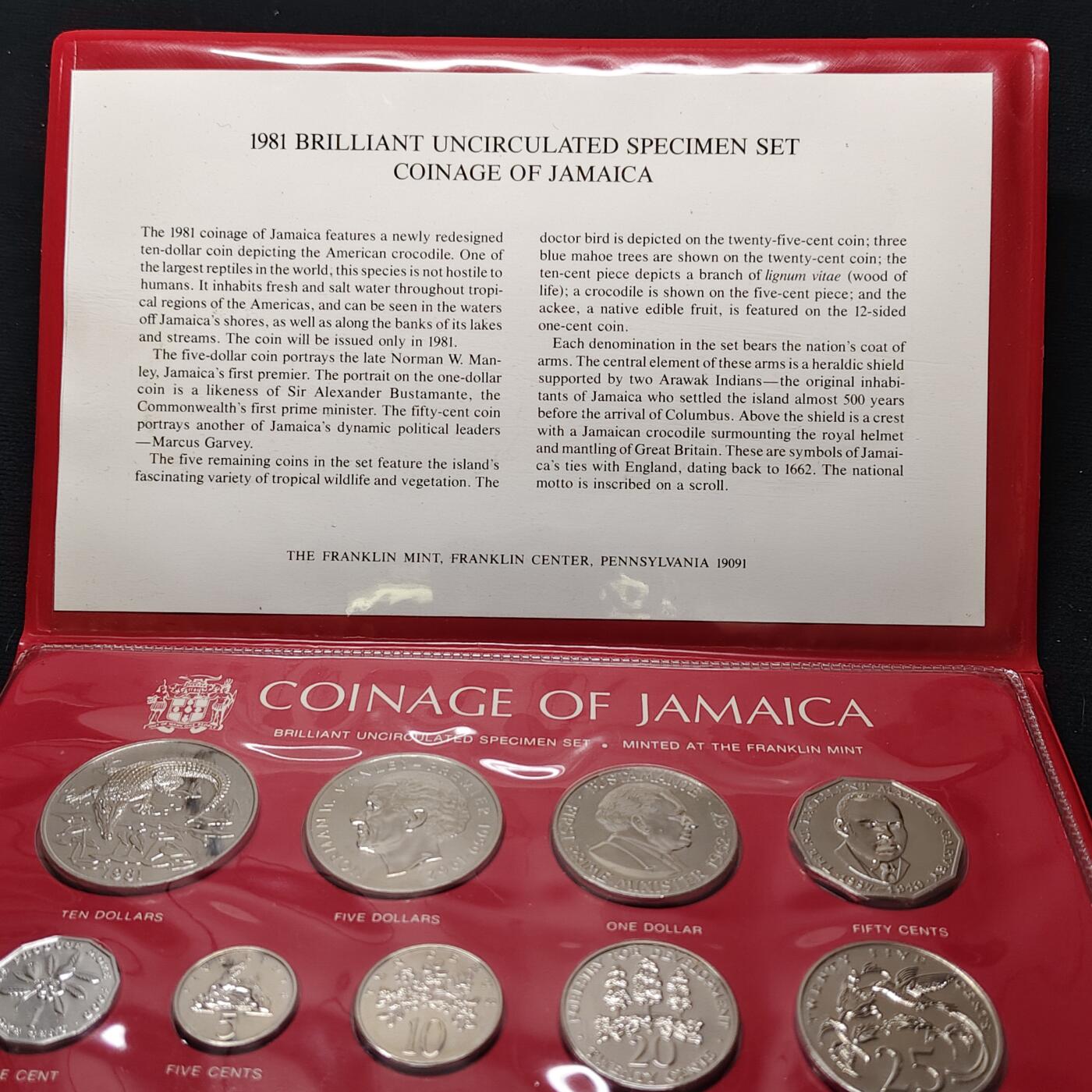 【全场包邮】纯粹捡漏拍479场（免费代拍第16场） 【罕见】牙买加1981年官方卡装套币-量482