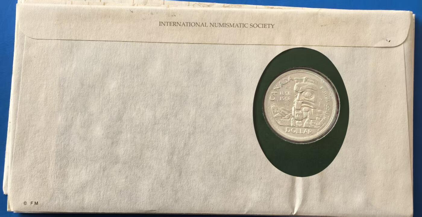 外国优质老铜币银币，周六九点倒数截拍，满百包邮，可寄存半年，喜欢朋友微信扫描二维码可直接参拍 邮币封加拿大1958年1元大银币