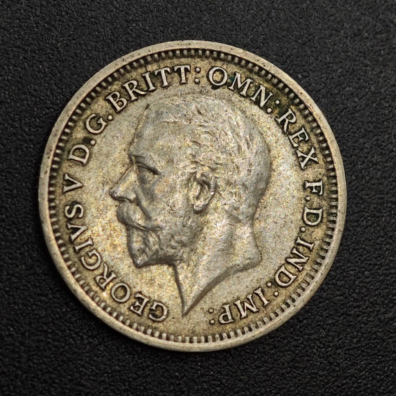 【淘币小摊】实时拍第八百零一拍   散币场   满百包邮可预留二周 每周一统一发货   英国1936年乔治五世3便士银币