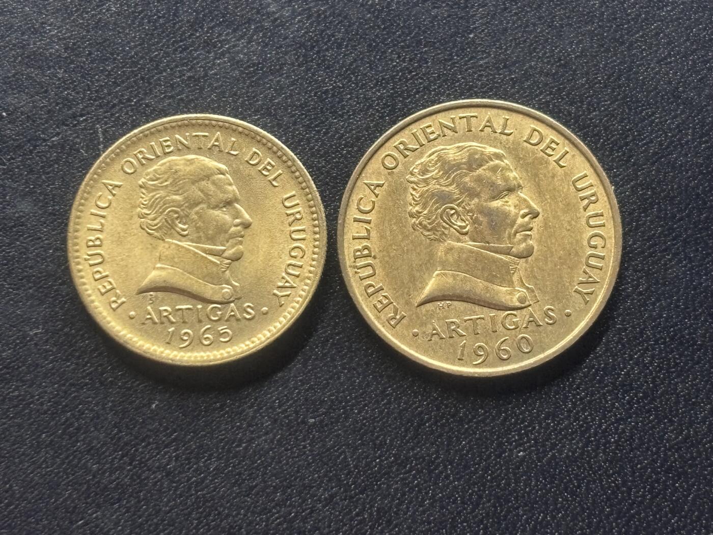 邮泉阁限时拍卖第三十六场 美洲硬币专场（硬币在国外。请付邮费6元。） 乌拉圭1960年代2枚