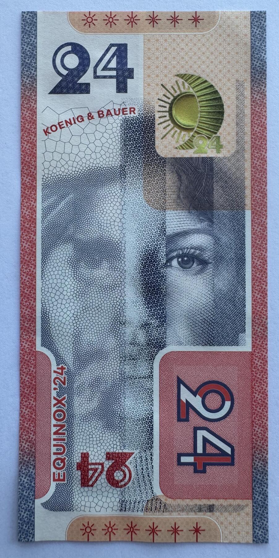 2025第25场（总第225期）：精品测试钞、纪念钞、塑料钞、连体钞综合场 版三/纸质 德国高宝2024年“一体化生态系统”纸质版测试钞UNC（含Koenig&Bauer 2025版台历及原装册）