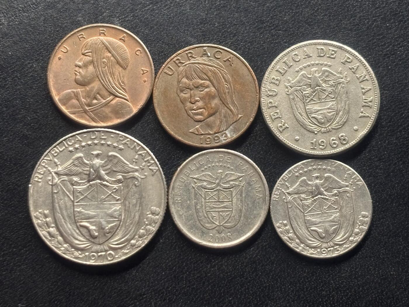 邮泉阁限时拍卖第三十六场 美洲硬币专场（硬币在国外。请付邮费6元。） 巴拿马6枚