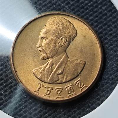 KK钱币收藏小铺  第374场  2月预留时间 周末发货 -  埃塞俄比亚1分铜币 好品