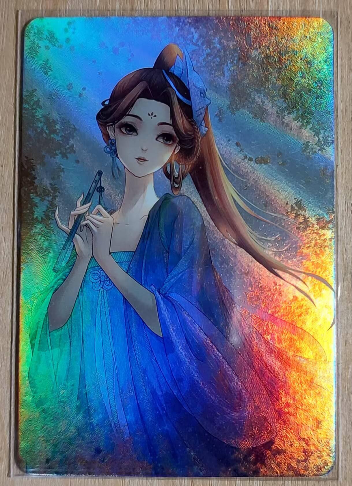 龙虎卡牌六四场 （无佣金，周六结拍，欢迎送拍） 粗彩闪 宁缺卡牌 不知火舞古装扮相