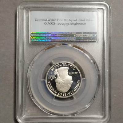 长老汇蛇年精选第七十六场拍卖 2017美国雕像山国家纪念碑（爱荷华州）25分公园币精制银币，PCGS PR69DCAM，初打标签