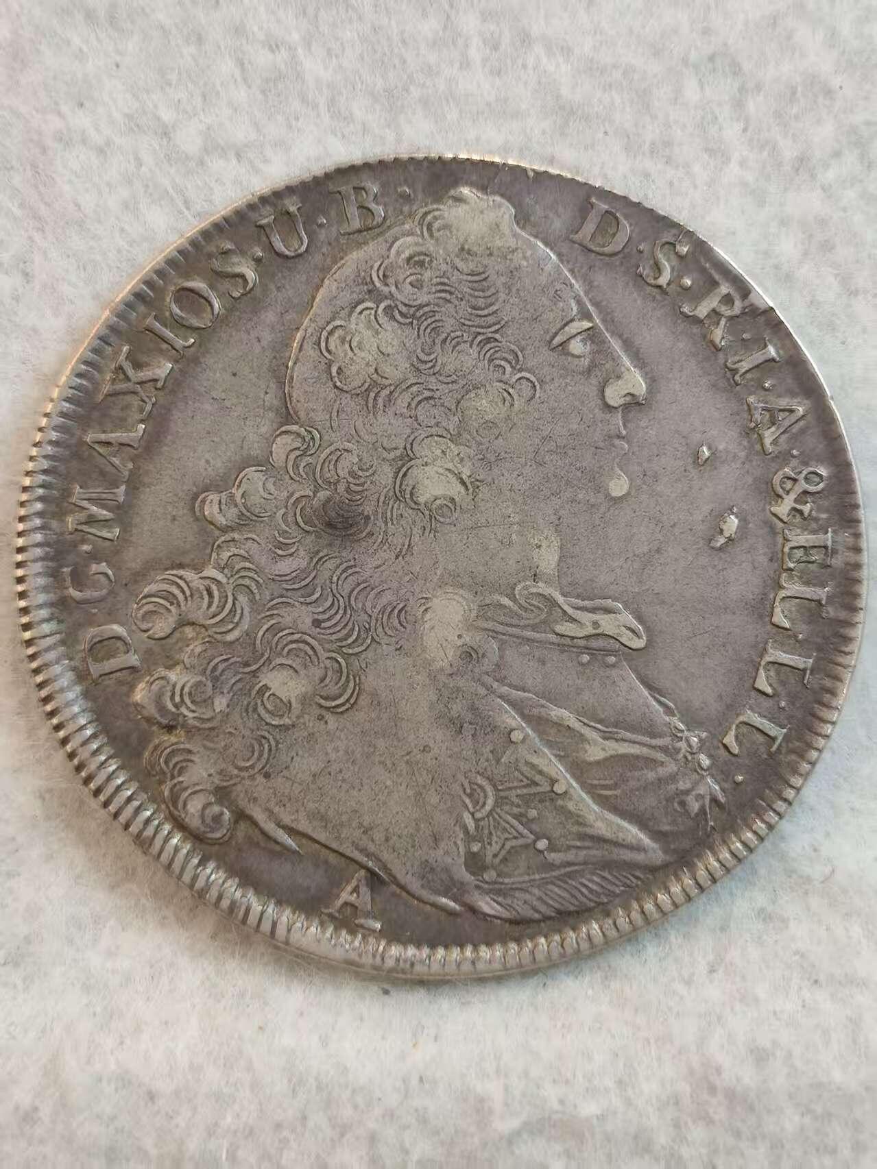 G&W世界散币，银币处理专场（第37场） 德国1765年1泰勒  银币  巴伐利亚选帝候马克西米利安三世 约瑟夫  圣母玛丽亚抱圣子