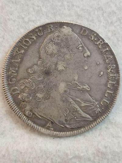 G&W世界散币，银币处理专场（第37场） - 德国1765年1泰勒  银币  巴伐利亚选帝候马克西米利安三世 约瑟夫  圣母玛丽亚抱圣子