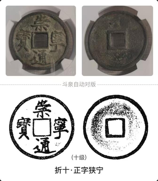 崇宁精品 崇宁通宝-正字狭宁