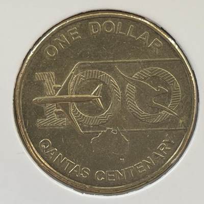 【澳大利亚硬币】限时专场（1澳元 ~4.6557人民币 ） -   澳大利亚2022年1澳元航空纪念币一枚【29】