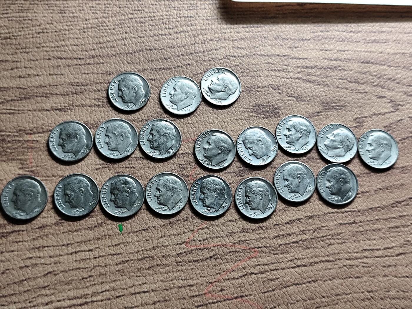 19枚美国 10美分