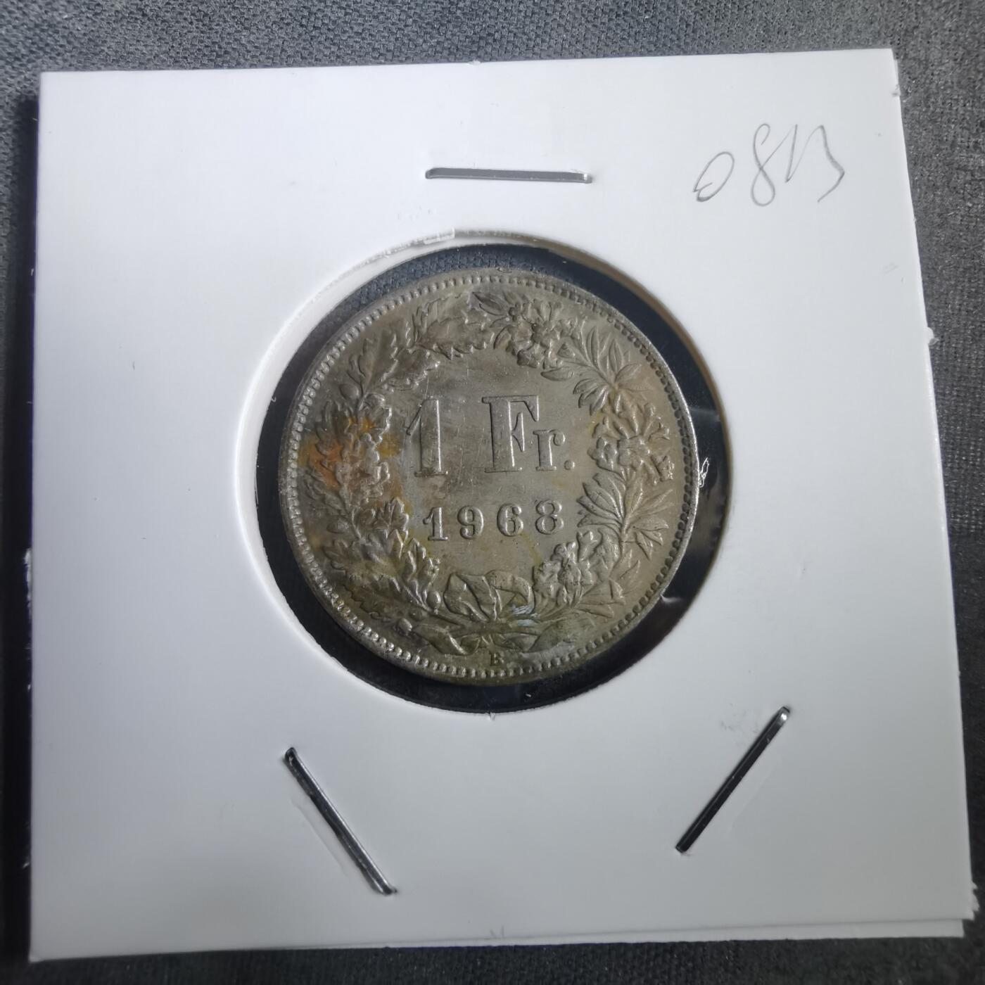 沼泽如烟--第908场 瑞士1968年1法郎