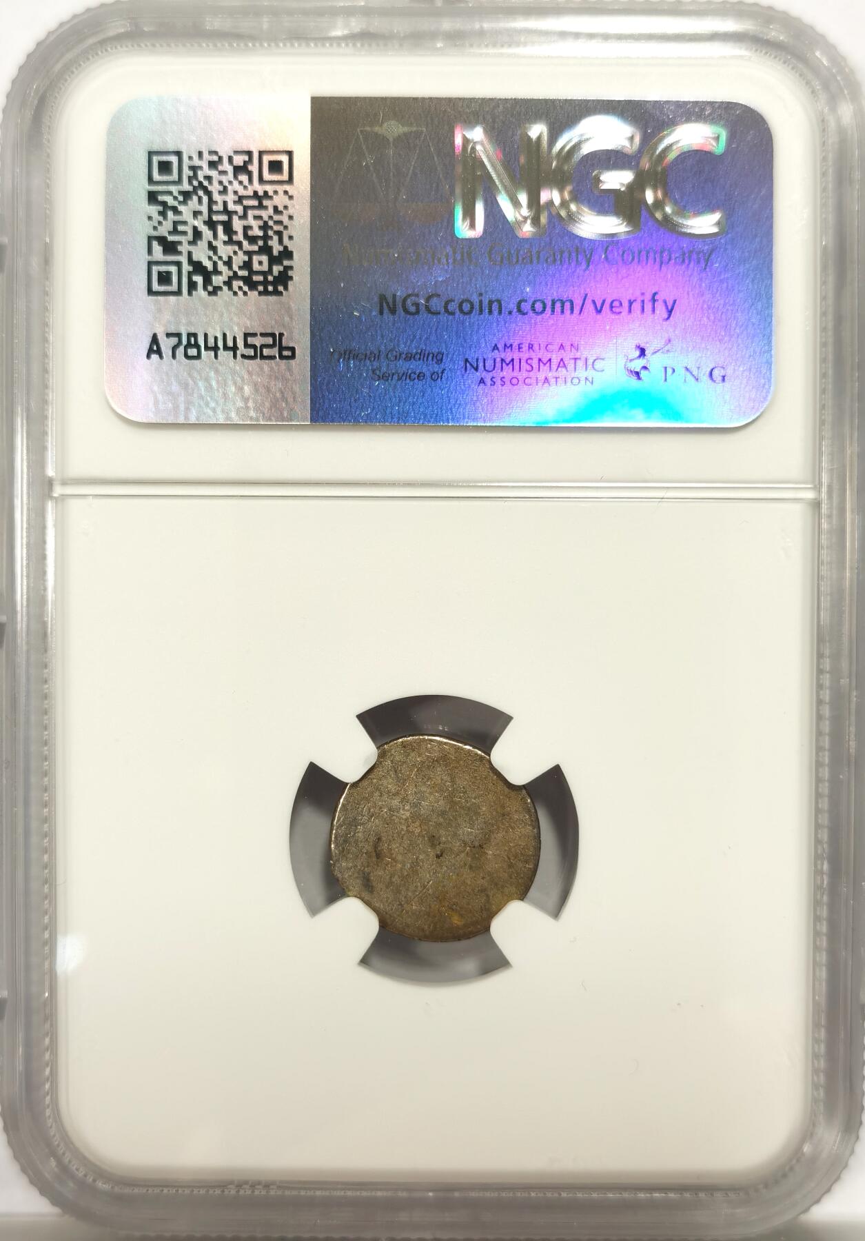 博洋堂世界钱币拍卖第147期（全场包邮） NGC AU50 柬埔寨1600-1860年神鸟2PE银币，打制上佳，原味带光