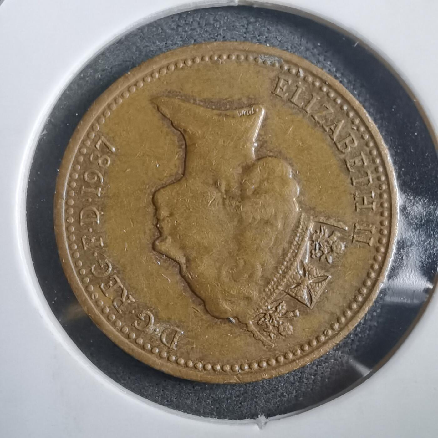 沼泽如烟--第908场 英国1987年1便士