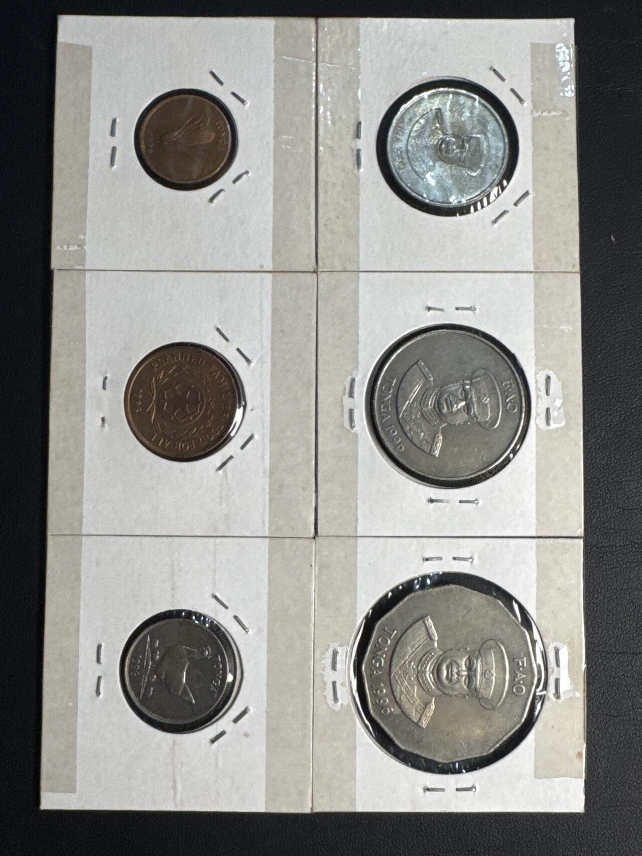 ❤️【币观天下】❤️ 第331期钱币拍卖- 2025.11.21周五晚上6点半场-长期征集拍品 汤加6枚套币