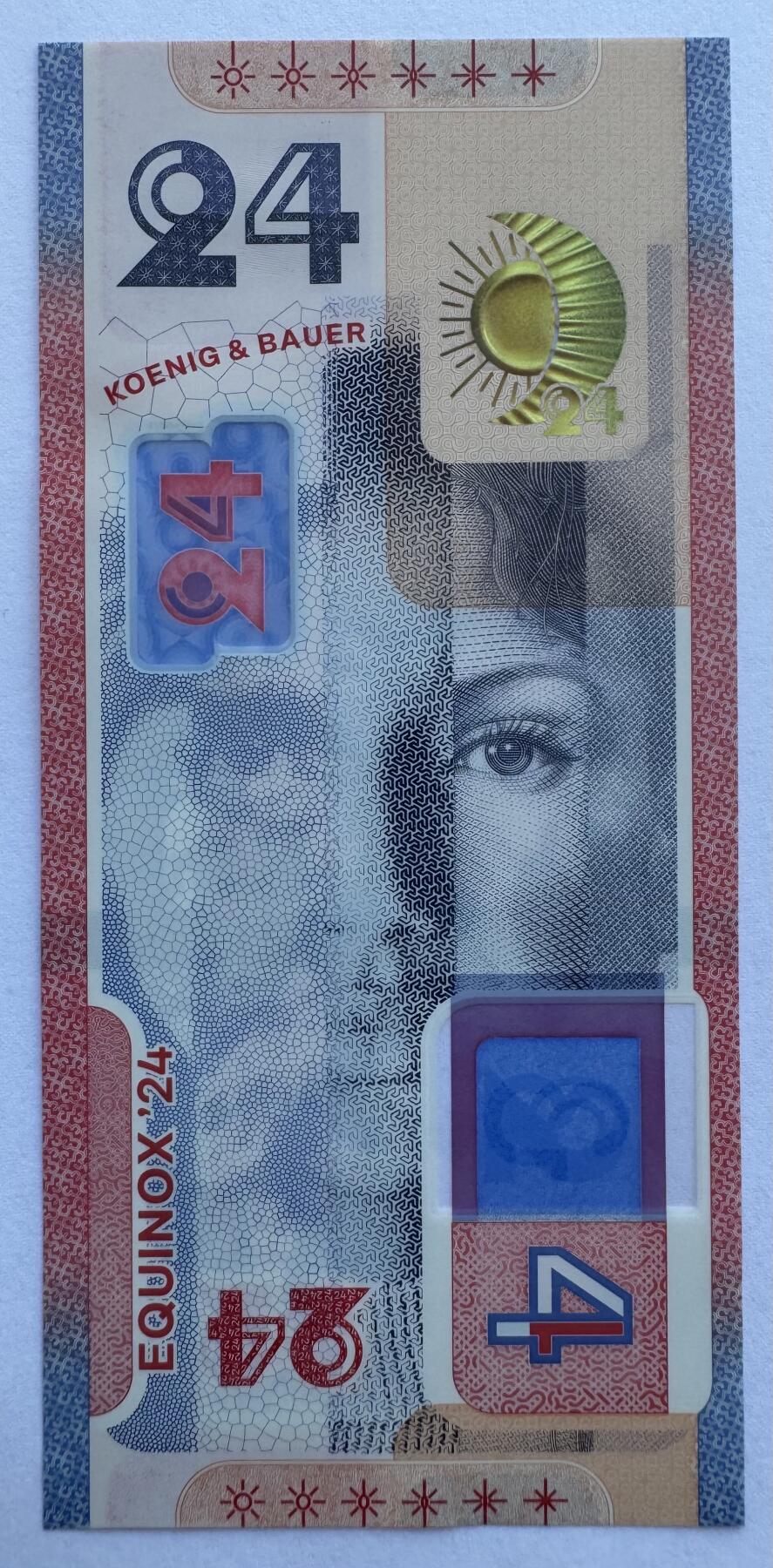 2025第25场（总第225期）：精品测试钞、纪念钞、塑料钞、连体钞综合场 版五/塑料 德国高宝Koenig&Bauer 2024年“一体化生态系统”塑料材质测试钞UNC