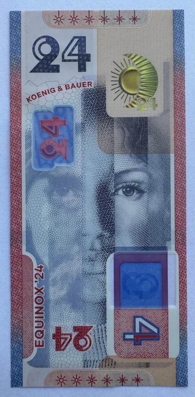 2025第25场（总第225期）：精品测试钞、纪念钞、塑料钞、连体钞综合场 - 版五/塑料 德国高宝Koenig&Bauer 2024年“一体化生态系统”塑料材质测试钞UNC