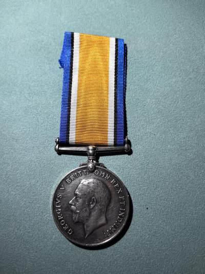 盛世勋华——号角文化勋章邮票专场拍卖第288期 - 英国一战战争奖章 银制 重1盎司925银 原绶带带边铭