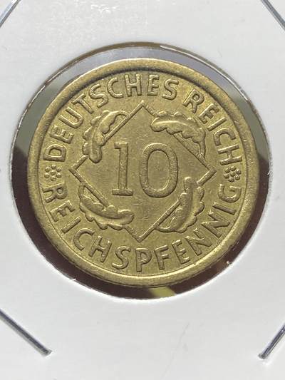 2025年第一百三十一场(总第一百五十七场）外国好品纸夹散币场(免佣金) - 德意志魏玛共和国1935年10芬尼(A标，柏林造)