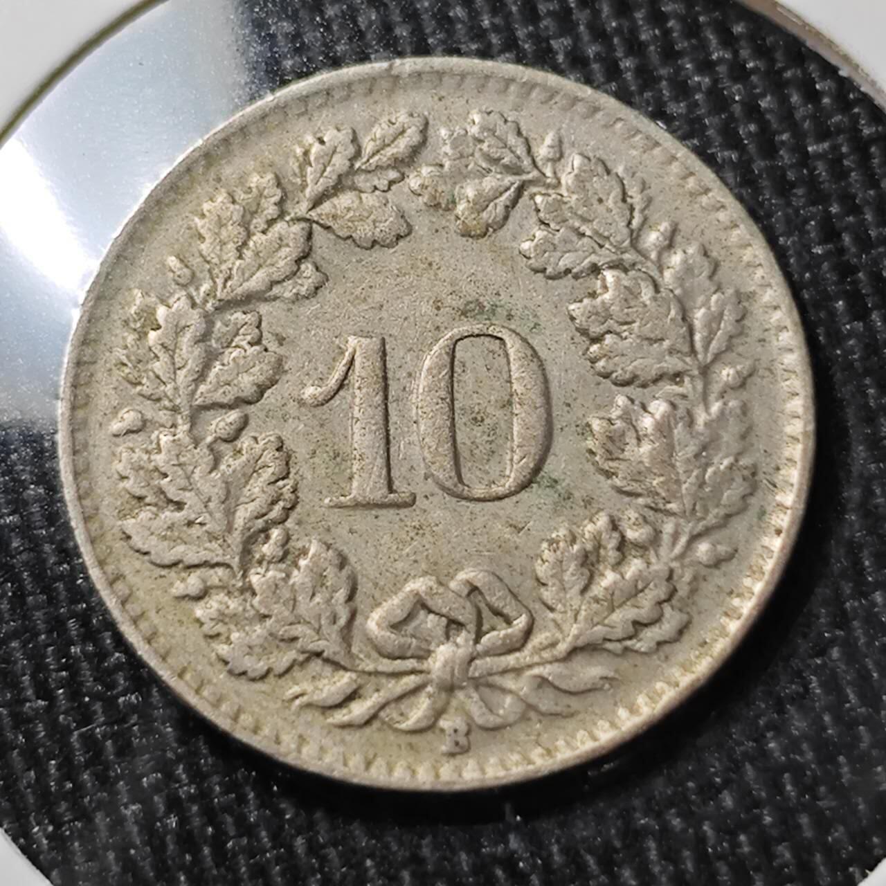 KK钱币收藏小铺  第374场  2月预留时间 周末发货  1949瑞士10分