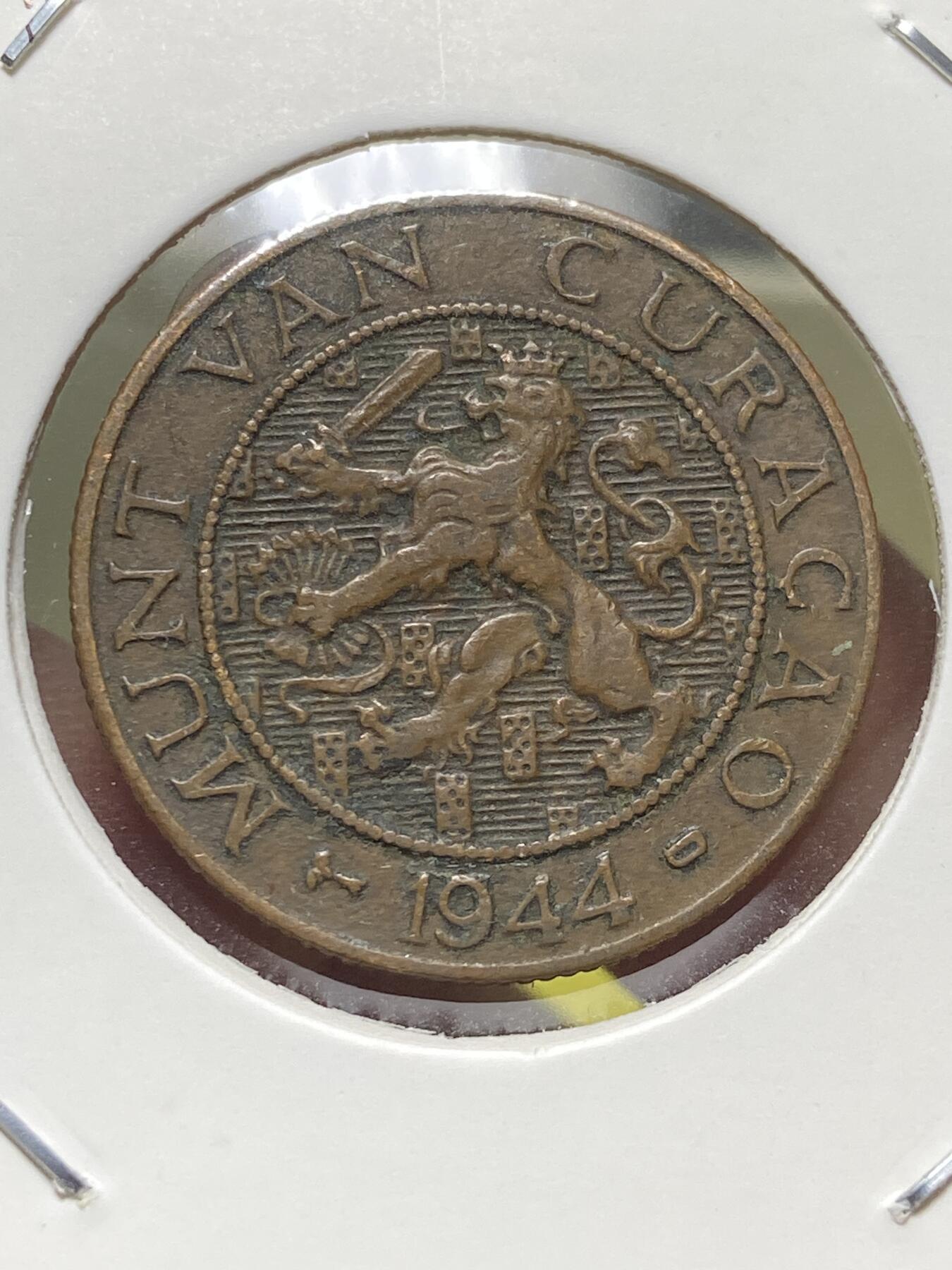 2025年第一百三十一场(总第一百五十七场）外国好品纸夹散币场(免佣金) 荷属库拉索🇨🇼1944年2.5分(D标，丹佛造)