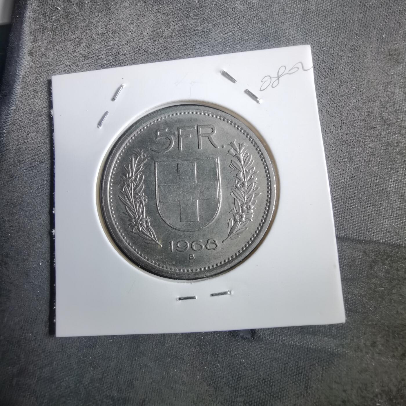 沼泽如烟--第908场 瑞士1968年5法郎