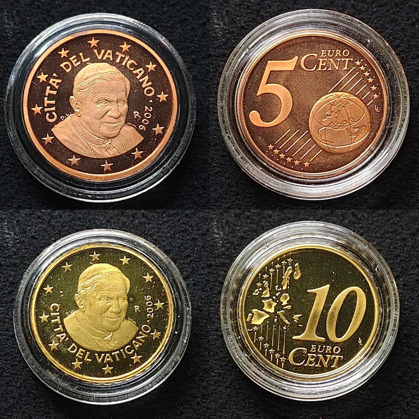 【全场包邮】纯粹捡漏拍479场（免费代拍第16场） 梵蒂冈2006年欧元官方精制套币-盒证全-含45克圣马太磨砂仿古超大纪念银章