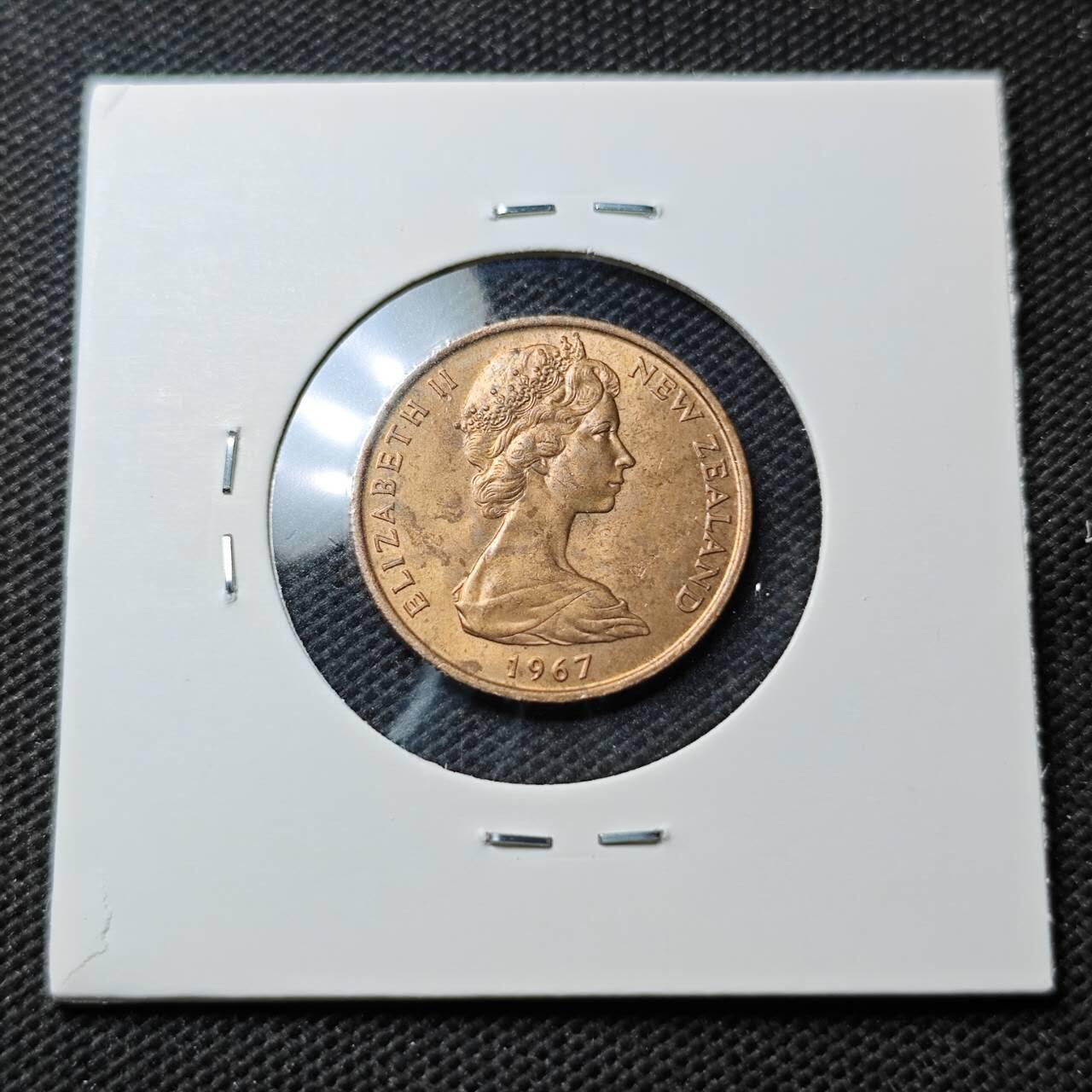 KK钱币收藏小铺  第374场  2月预留时间 周末发货  1967新西兰2分铜币