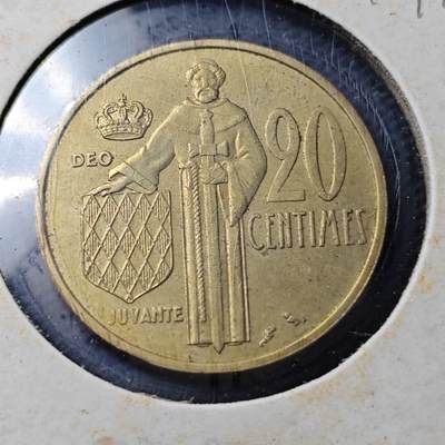 KK钱币收藏小铺  第374场  2月预留时间 周末发货 -  1962摩纳哥20分