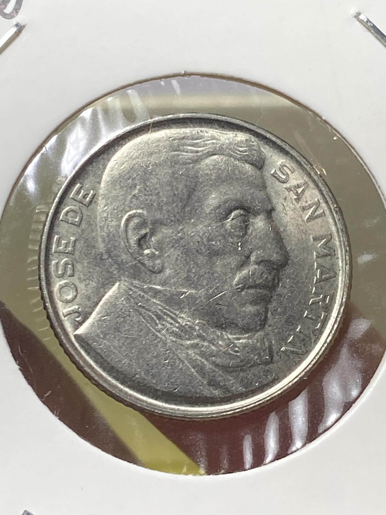 2025年第一百三十一场(总第一百五十七场）外国好品纸夹散币场(免佣金) 阿根廷🇦🇷1950单年份20分(圣马丁逝世100周年纪念币)