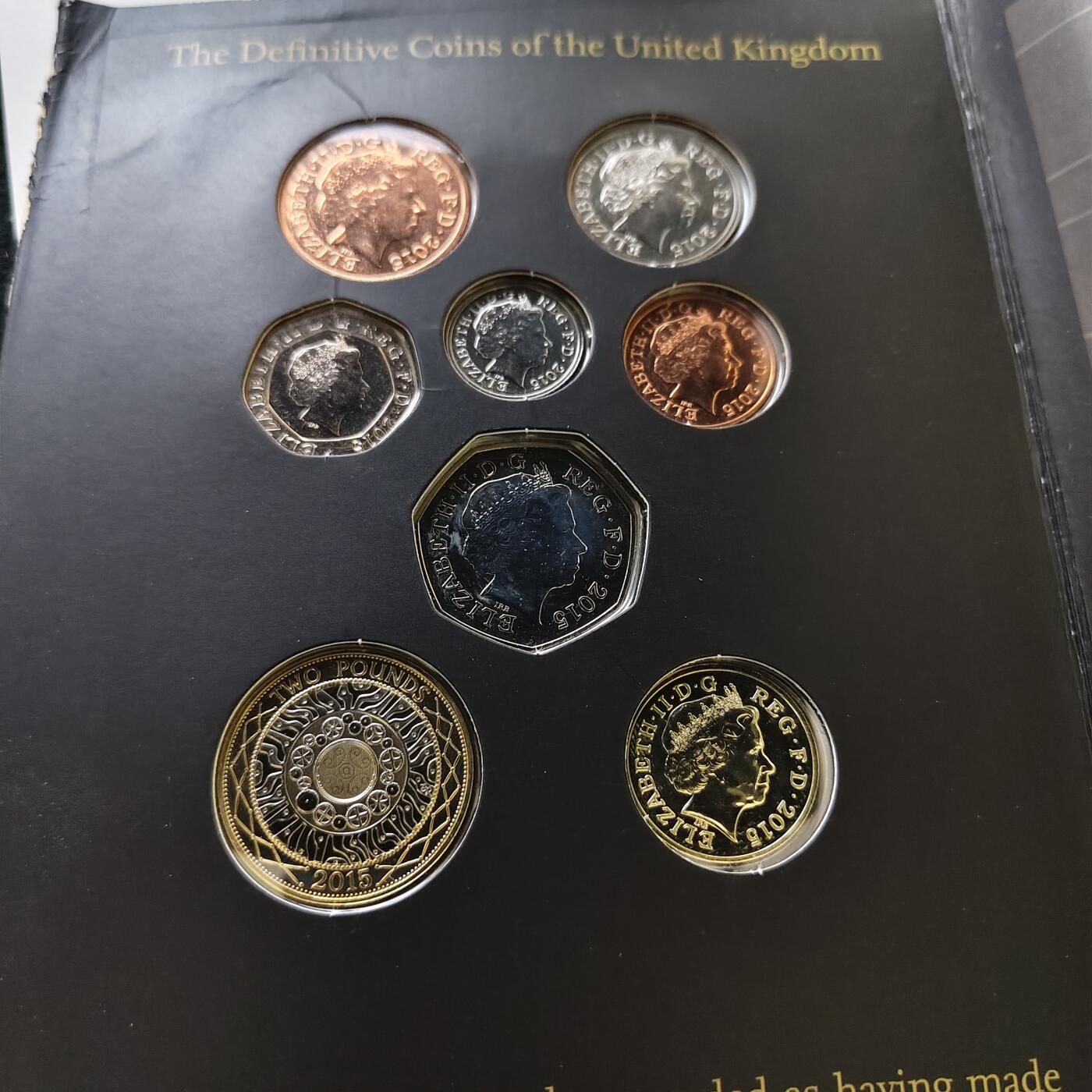 【全场包邮】纯粹捡漏拍479场（免费代拍第16场） 英国2015年第四版女王最末年版本官方封装套币