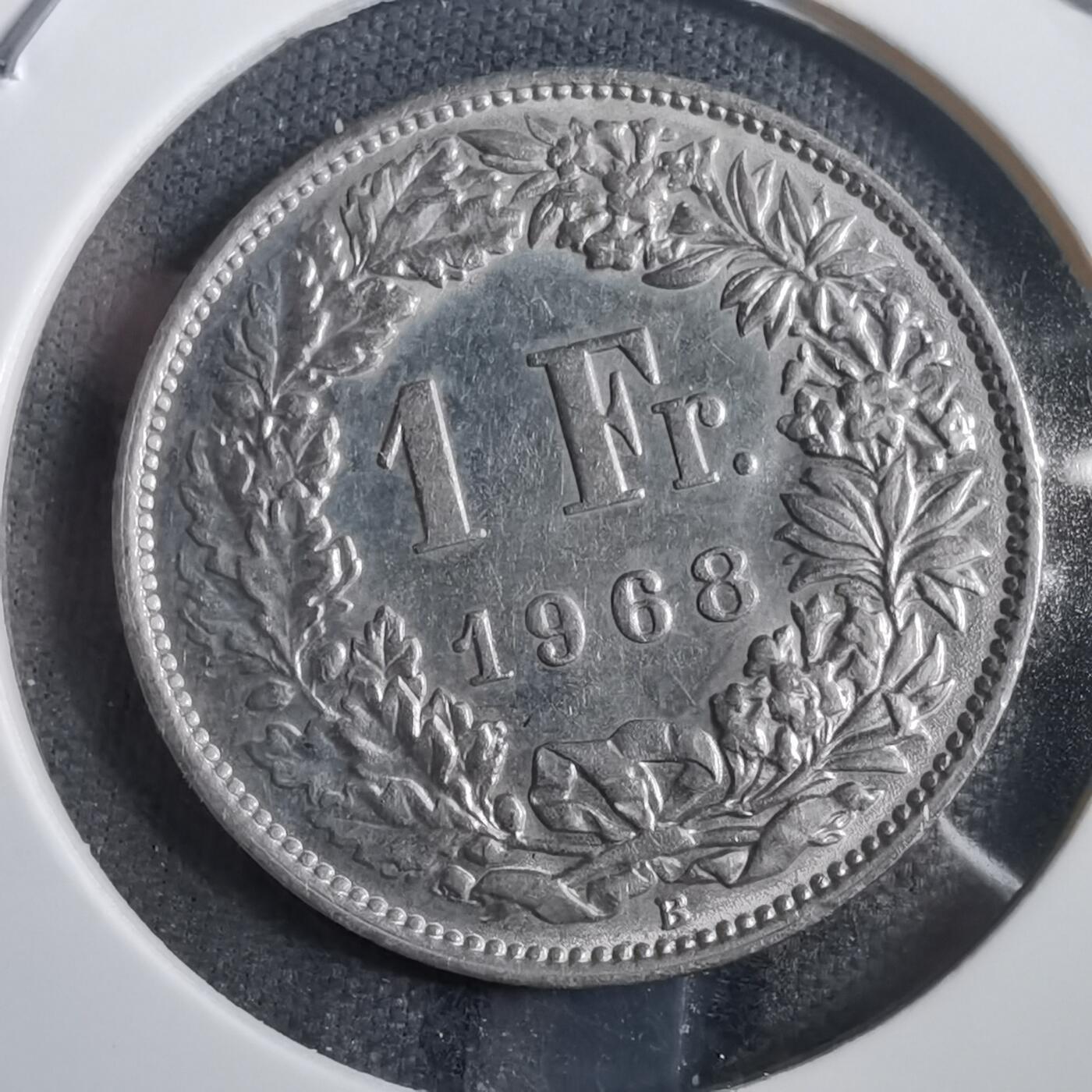 沼泽如烟--第908场 瑞士1968年1法郎