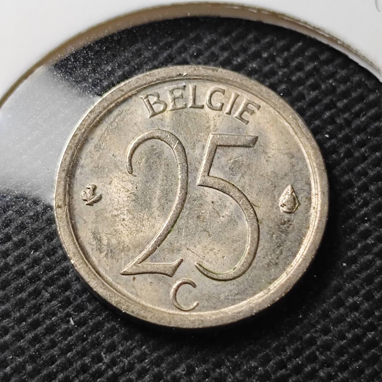 KK钱币收藏小铺  第374场  2月预留时间 周末发货  1969比利时25分