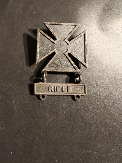 老王徽章第164期 - 美国陆军神射手技能章     925银    步枪勋条    10.5g